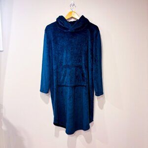 32 DEGREES Forest green plush hooded dress with kangaroo pocket | Small *‎